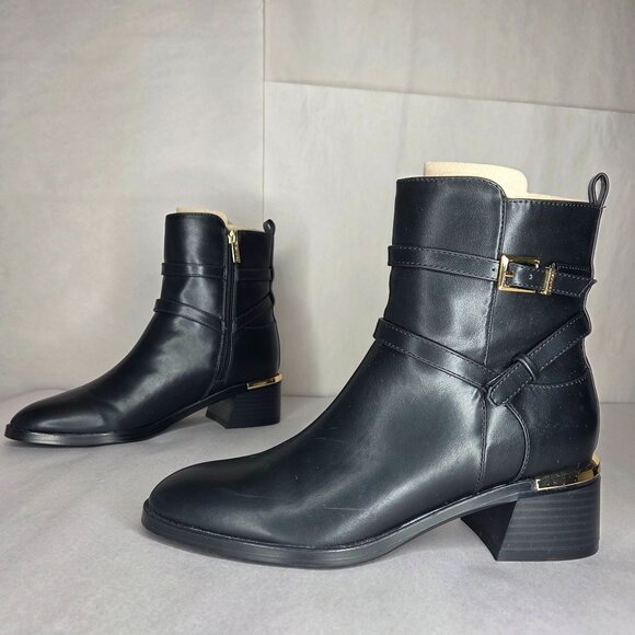NWT Calvin Klein Women's Jasen Block Heel Black Booties - Picture 3 of 9
